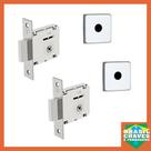 Par de Fechadura Auxiliar para porta Tetra Chave 3F 440CR Roseta Quadrada Cromada Par de Fechadura Auxiliar para porta Tetra Chave 3F 440CR Roseta Quadrada Cromada