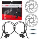 Par De Freio Hidráulico Para Bicicleta GTS M2 Tipo Shimano Completo Com Discos Rotores 160mm
