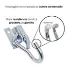 par de Gancho Reforçado para rede sem parafusos e bucha