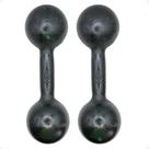 Par de Halteres de Ferro Fundido Pintado - 6 Kg