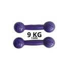 Par De Halteres Emborrachado 9 Kg Fitness Musculação