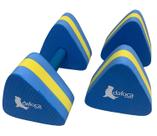 Par de Halteres Ginástica Aquática em EVA DF1093-A G 3 a 4kg Azul/Amarelo
