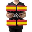 Par de Halteres Hidroginástica Em EVA 3 A 4 Kg DF4013-AM Vermelho/Amarelo Dafoca Sports