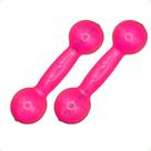 Par de Halteres Revestidos 1 Kg - Rosa
