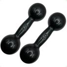 Par de Halteres Revestidos 5 Kg - Preto