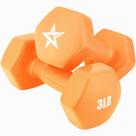 Par de Halteres Yes4All 3 lb Revestidos em Vinil Laranja
