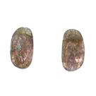 Par de Labradorita Natural Facetado Rose Cut Formato Fancy Dimensões (LxC) 20x11 mm