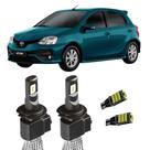 Par de Lampada H4 Alto e Baixo Etios Hatch/Sedan Todos + T10 Par de Lampada H4 Alto e Baixo Etios Hatch/Sedan Todos + T10