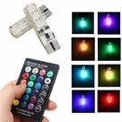 Par de Lâmpadas LED T10 RGB 6 Leds com Controle Remoto - 16 Cores Par de Lâmpadas LED T10 RGB 6 Leds com Controle Remoto - 16 Cores