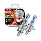 Par de Lâmpadas Osram H4 Night Breaker 200 3900K 12V 55 60w +200% Iluminação Alcance + 150m luz 20% mais Branca Automotiva Original
