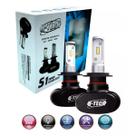 Par de Lâmpadas Super Led H1 Automotivo 8000 Lumens Temperatura de Calor 6000K 20W - H Tech
