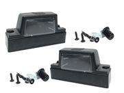 Par de Lanterna de Placa Universal Carretinha Reboque GF LANTERNAS Plastico Com Soquete
