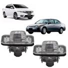 Par De Lanterna Luz De Placa Honda Civic 2001 A 2012 City 2009 A 2014 Com Soquete