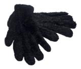 Par De Luva Pelinho Pelúcia Adulta Masculino/Feminino Unissex Preta Quentinha Frio Inverno Moda
