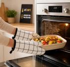 Par De Luvas Térmica Forno Cozinha Alta Temperatura Panela Churrasqueira Forma Bolo Assados