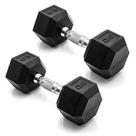 Par de Mancuernas CAP Barbell Hexagonales Revestidas de 9 kg
