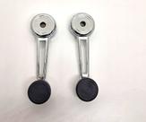 Par de manivelas Reguladora vidro Metal Ford F4.000 Cromada