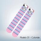 Par de Meia 3/4 3D Infantil Snoopy (Peanuts) Produto Licenciado
