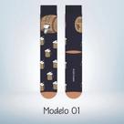 Par de Meia Cano Longo Casual Divertida Infantojuvenil Adulto Masculino Snoopy (Peanuts)