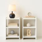 Par de Mesa de Cabeceira Atenas Criado Moderno Minimalista