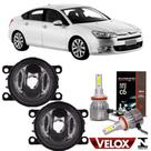 Par de milha citroen c5 2005 a 2010 vidro e super led 2d Par de milha citroen c5 2005 a 2010 vidro e super led 2d