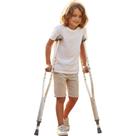 Par de Muletas Axilares Mercur 4 Tamanhos Reguláveis Alumínio Resistente e Leve 130kg Par de Muletas Axilares Mercur 4 Tamanhos Reguláveis Alumínio Resistente e Leve 130kg