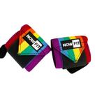 Par de munhequeira elástica NOWFIT colorida