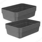 Par de Organizador De Gavetas Multiuso Logic Ou Tamanho P (11,5 x 17 x 5,5cm) Par de Organizador De Gavetas Multiuso Logic Ou Tamanho P (11,5 x 17 x 5,5cm)