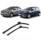 Par de Palhetas Dianteira 24/16 Polegadas Cinoy Fiat Novo Palio Grand Siena 2012 a 2021