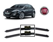 Par de Palhetas Limpador de Parabrisa Dianteiro Fiat Bravo 2011 em Diante
