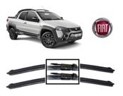 Par de Palhetas Limpador de Parabrisa Dianteiro Fiat Strada 2015 2016 2017 2018 Par de Palhetas Limpador de Parabrisa Dianteiro Fiat Strada 2015 2016 2017 2018