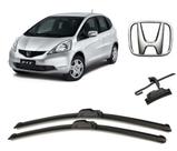 Par de Palhetas Limpador de Parabrisa Dianteiro Honda Fit 2003 2004 2005 2006 2007 2008