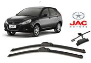 Par De Palhetas Limpador De Parabrisa Dianteiro Jac Motors J3 2010 2011 2012 2013 2014 2015