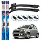Par de Palhetas Limpador Parabrisa Multiclip Original Bosch Fiat Idea 2011 a 2013