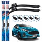 Par de Palhetas Limpador Parabrisa Multiclip Original Bosch Ford New Fiesta 2013 a 2019