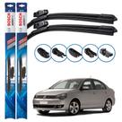 Par de Palhetas Limpador Parabrisa Multiclip Original Bosch Volkswagen Polo 2010 a 2014