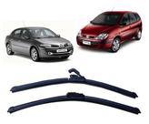 Par de Palhetas para Limpador de Parabrisa Dianteiro Renault Megane ou Scenic ano 1997 ate 2010