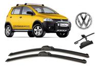 Par de Palhetas para Limpador de Parabrisa Dianteiro Volkswagen Crossfox 2003 Até 2009 Par de Palhetas para Limpador de Parabrisa Dianteiro Volkswagen Crossfox 2003 Até 2009