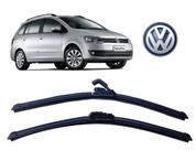 Par de Palhetas para Limpador de Parabrisa Dianteiro Volkswagen Spacefox ano 2006 ate 2012