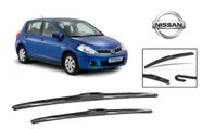 Par De Palhetas Parabrisa Dianteiro Modelo Original para Nissan Tiida 2008 A 2013