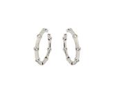 Par de piercing com pontos de zircônias banhado a ródio branco - 1,9 cm Par de piercing com pontos de zircônias banhado a ródio branco - 1,9 cm