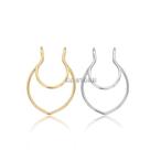 PAR DE Piercing Fake Falso Unissex Argola Septo Nariz Em Aço inox Septo Nasal preto prata dourado