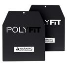 Par de Placas de Peso Polyfit 9 lb em Aço Preto