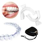 Par de Placas Moldeiras Termo Modeláveis para Bruxismo E Ranger de Dentes + Estojo Par de Placas Moldeiras Termo Modeláveis para Bruxismo E Ranger de Dentes + Estojo
