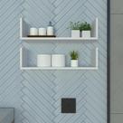 Par de Prateleiras ABA U P15cm Minimalista Branco MDF Organizador Banheiro Lavanderia - Rufatto Decorações Par de Prateleiras ABA U P15cm Minimalista Branco MDF Organizador Banheiro Lavanderia - Rufatto Decorações
