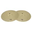 Par de Pratos Chimbal para Bateria 14" Liga de Latão Brass New York Par de Pratos Chimbal para Bateria 14" Liga de Latão Brass New York