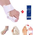 Par de Protetor Joanete Articulado Hallux Valgus + Pomada Fisiopower
