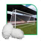 Par de Rede de Futebol Campo Quadrada Sem Nó Fio 2 Seda Sports Mania
