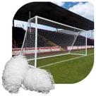 Par de Rede para Trave de Gol Futebol de Campo Fio 2 Tipo Véu Nylon