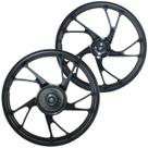 Par de rodas de alumínio liga leve freio a disco CG150 Fan Titan ESD EX 2004 a 2013 com rolamentos modelo pé de galinha